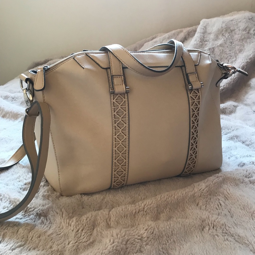 Off white leather purse